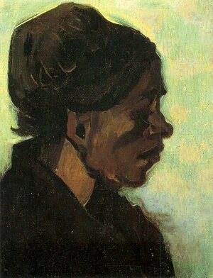 Винсент Виллем Ван Гог Антверпен Нюэнен, Портрет крестьянки из Брабанта, в темном чепце 